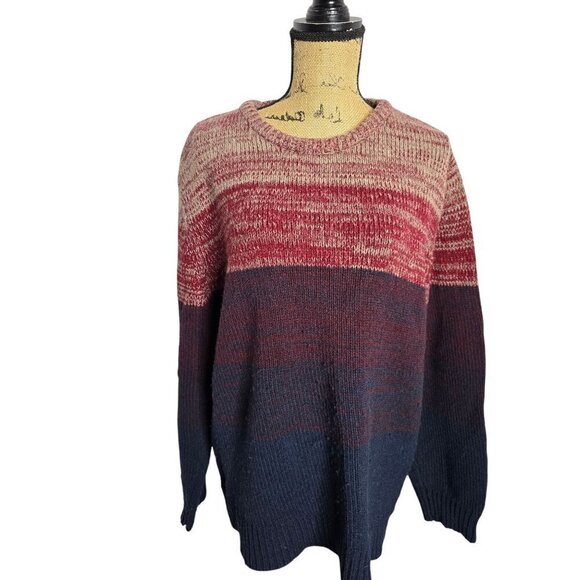 Colorful Space Dyed Stripes Oversized Cozy Sweater H&M LOGG - Picture 2 of 12